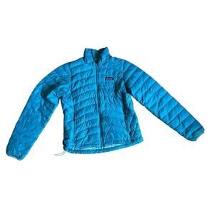 Patagonia Down Sweater Puffer Jacket Blue Teal Women's Size XS Preloved